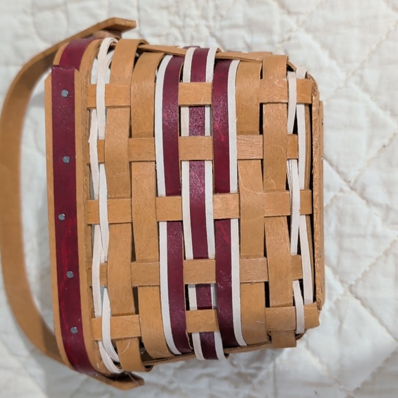 Longaberger Tree Trimming Yuletide Basket, Protector, Lid, Tie On - Picture 8 of 10